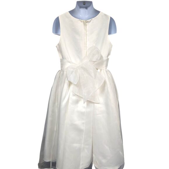 David's Bridal White Flower Girl Dress - Picture 4 of 6